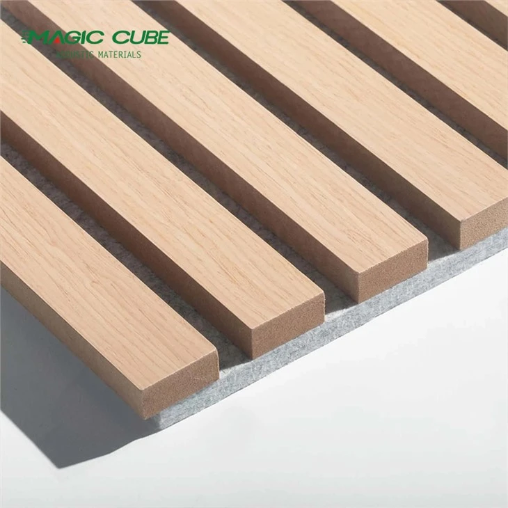 MDF Wood Veneer Polyester Acoustic Panel