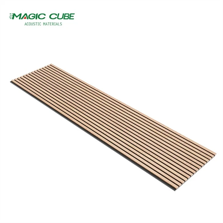 MDF Wood Veneer Polyester Acoustic Panel